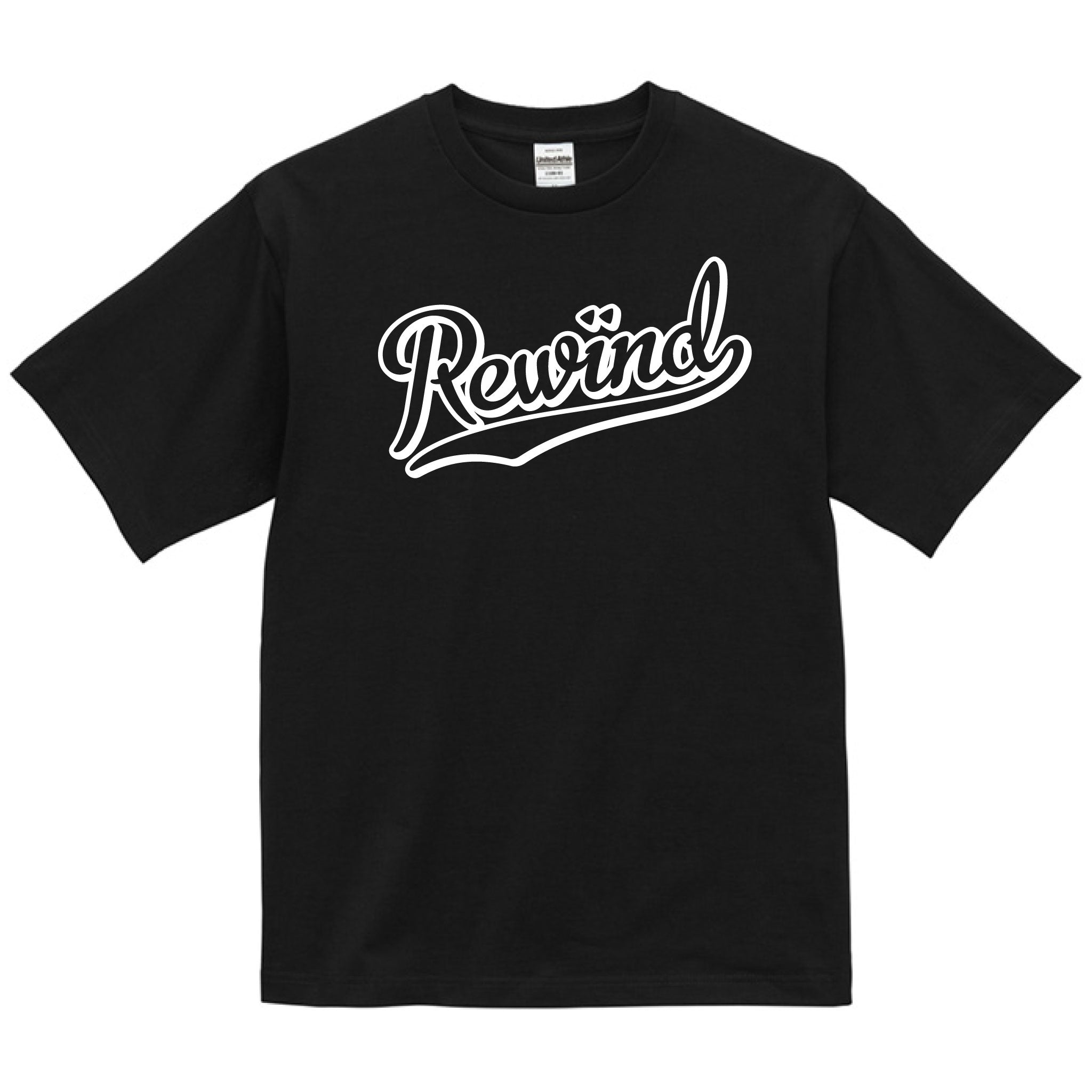 REWIND Baseball Logo T-shirt (Black)