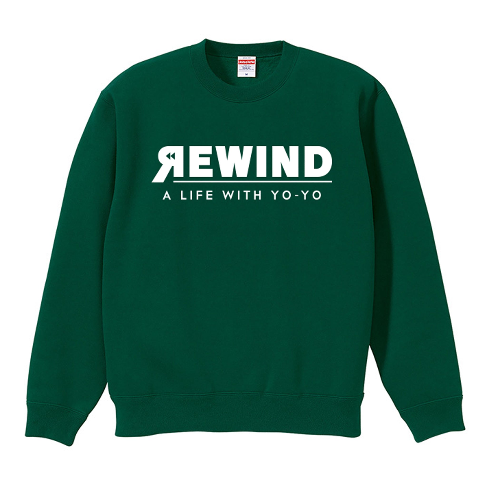 REWIND A LIFE WITH YO YO Sweat Green White Logo