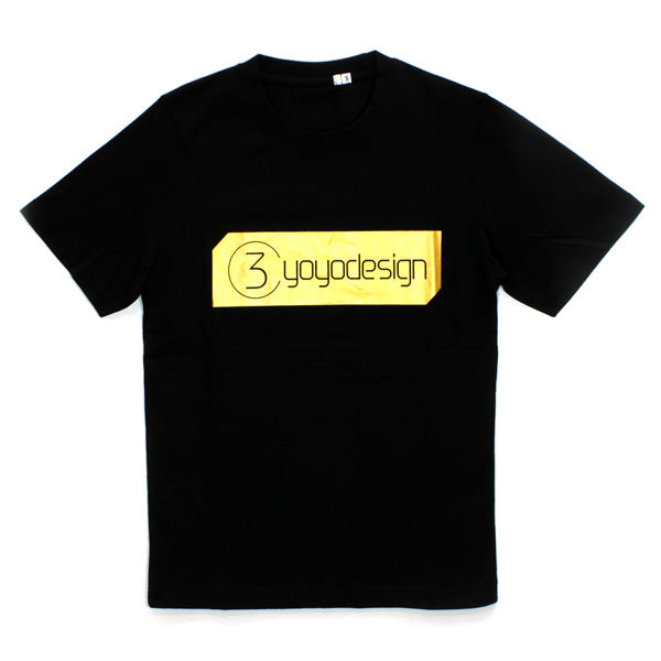 C3 Gold Logo T-shirt (Black) - C3yoyodesign