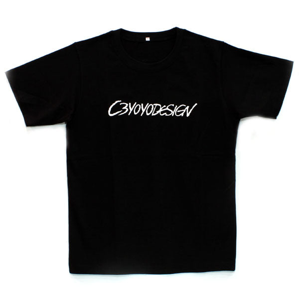 C3 White Logo T-shirt (Black) - C3yoyodesign
