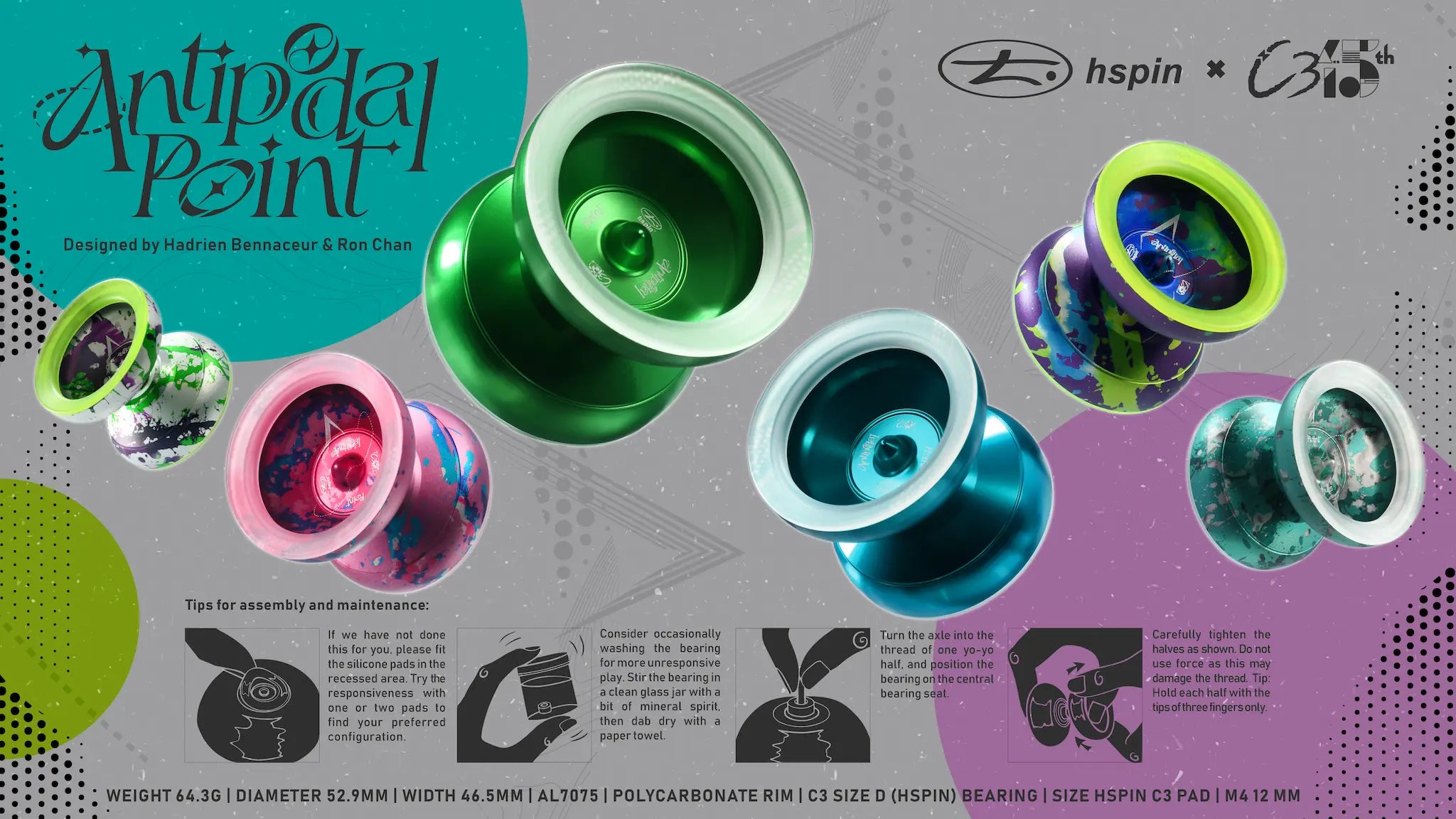 C3yoyodesign x Hspin アンティポダルポイント C3yoyodesign x Hspin - Antipodal Point - Yo-Yo Store REWIND