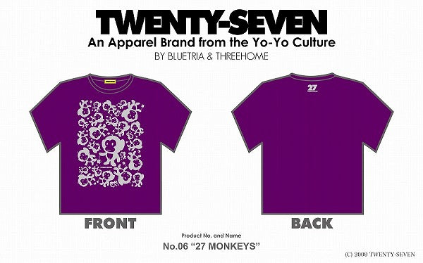 No.6 27 Monkeys (Purple-Grey) - TWENTY-SEVEN
