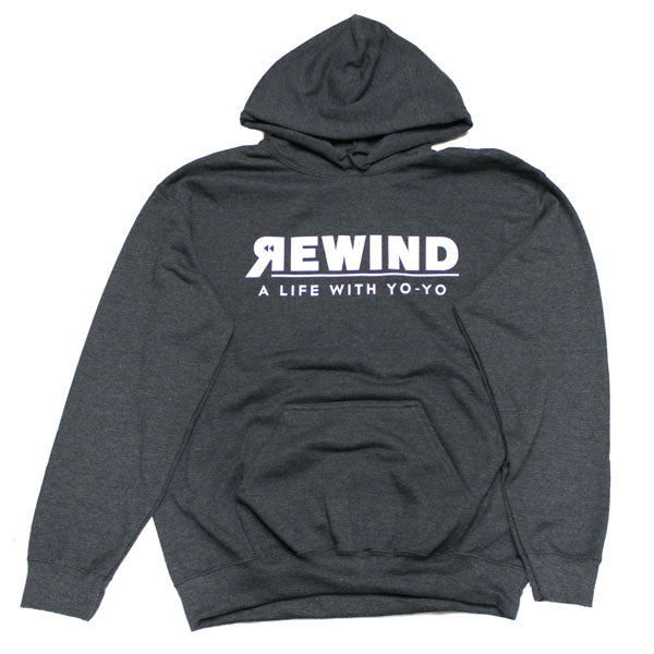 REWIND "A LIFE WITH YO-YO" Hoodie (Grey - White Logo) - Rewind