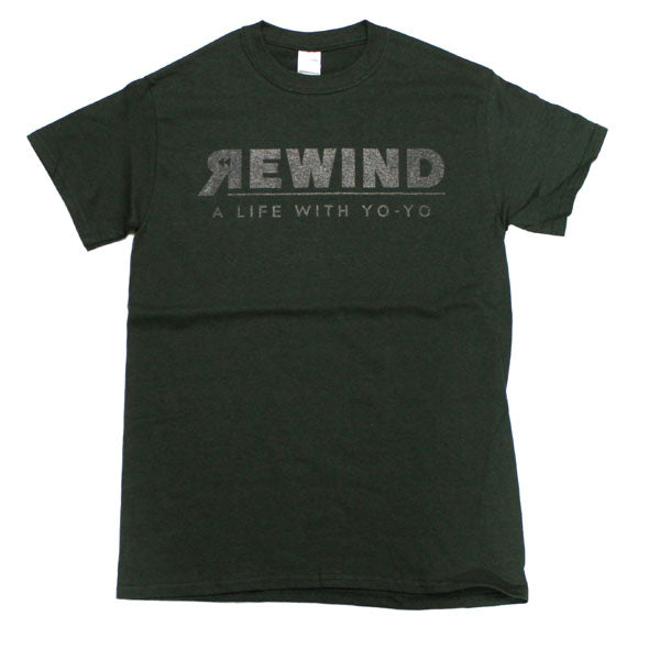 REWIND "A LIFE WITH YO-YO" T-shirt (Green - Black Logo) - Rewind