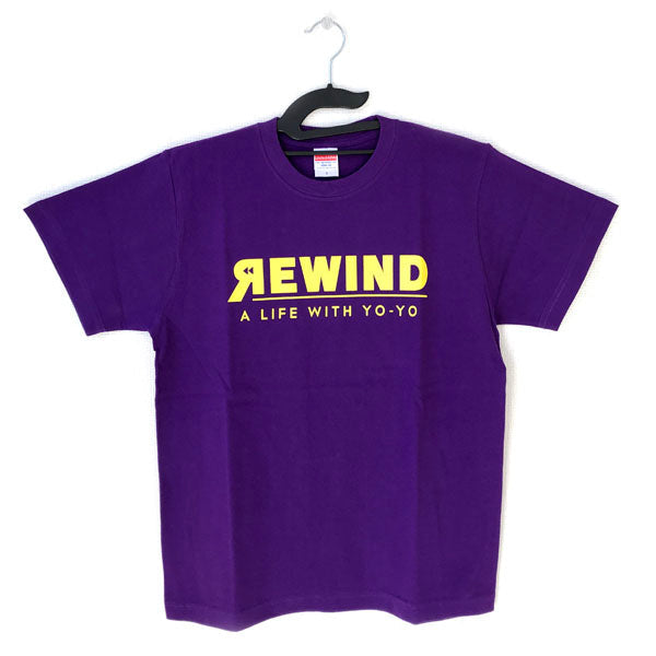 REWIND "A LIFE WITH YO-YO" T-shirt (Purple - Yellow Logo) - Rewind